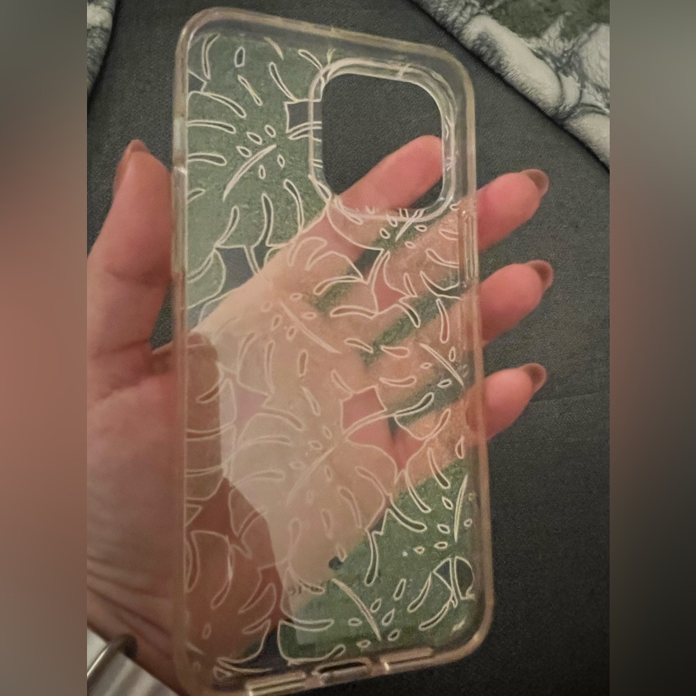 Kate Spade pink and gold shimmer iPhone 13/14 pro max case
